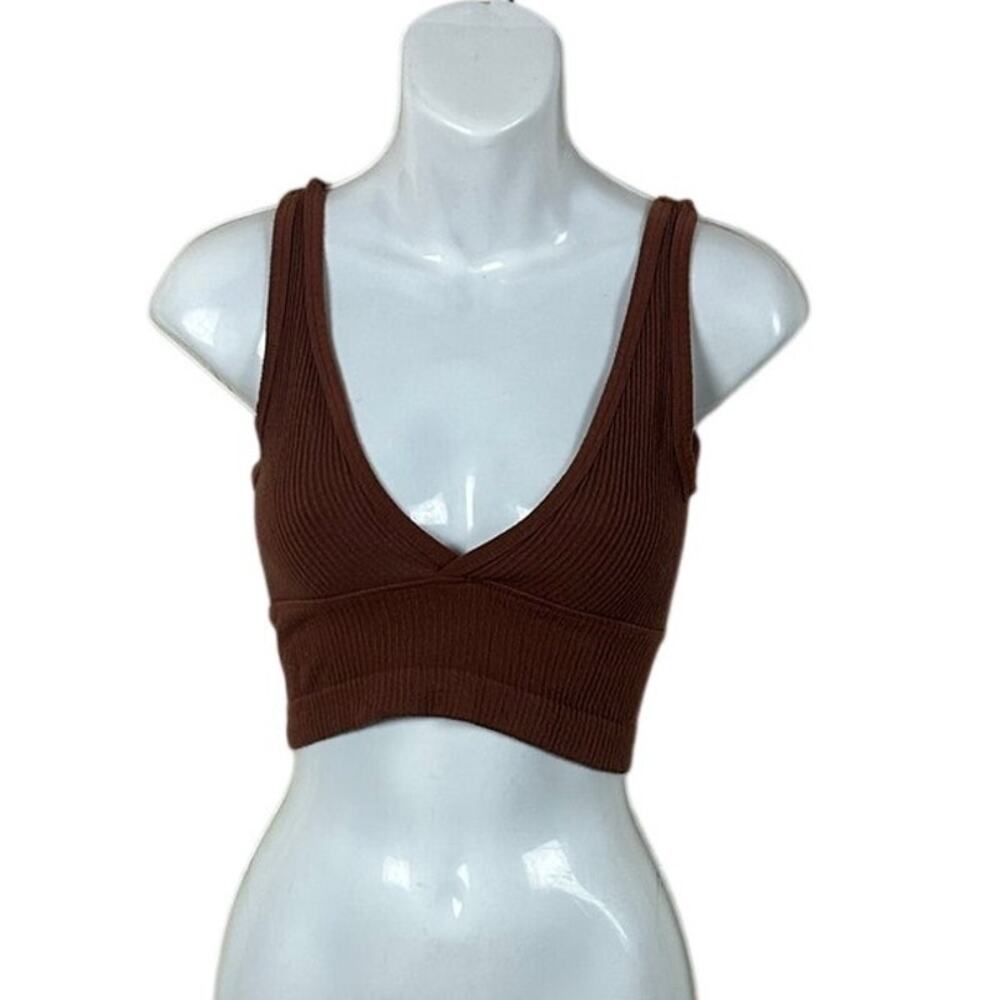 Urban Outfitters Brown Ribbed Cropped Tank size XS/S